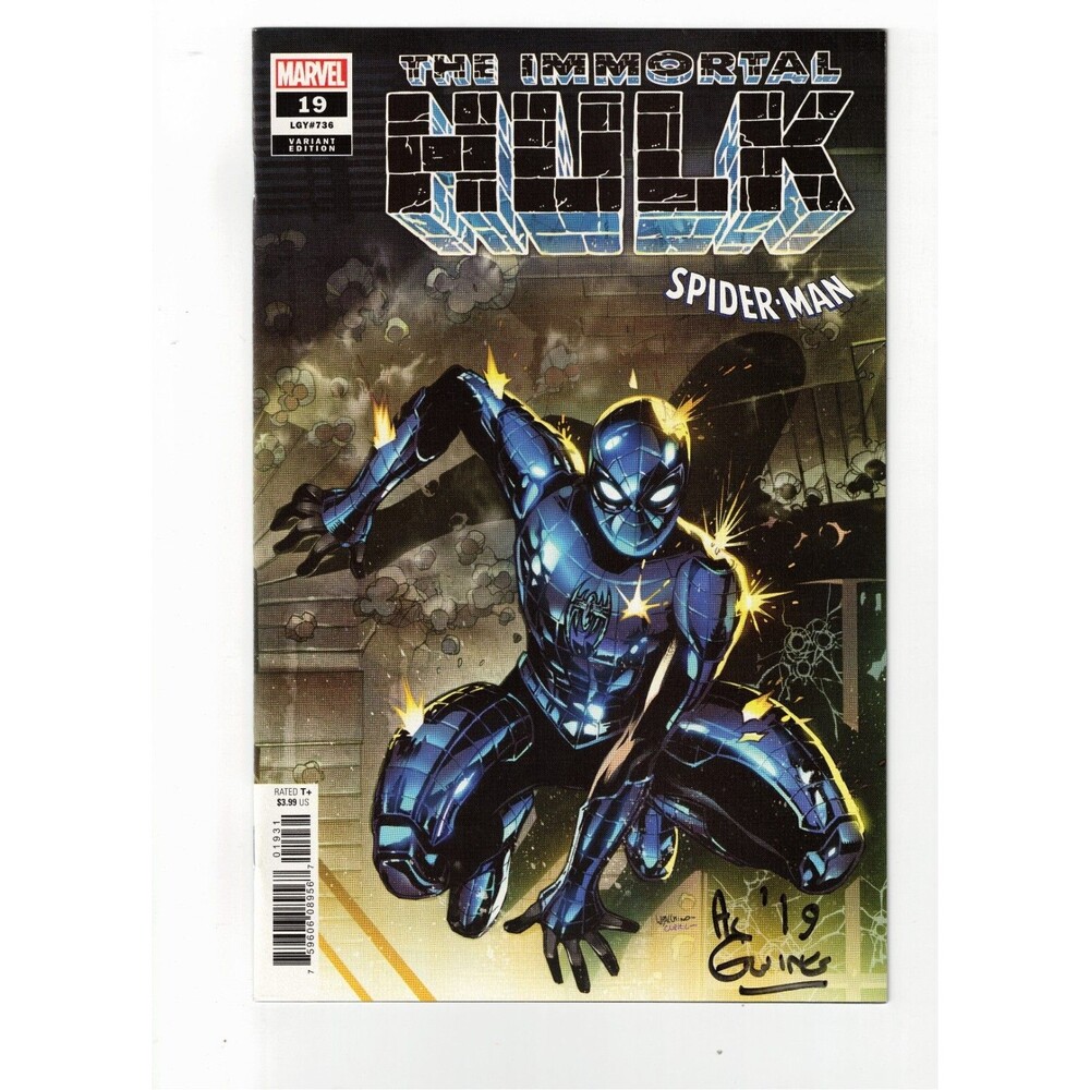 The Immortal Hulk #19 NM Spider-Man Variant Cover Autographed By AL Ewing